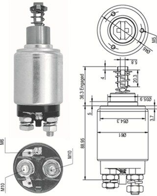 MAGNETI MARELLI Magneettikytkin, käynnistin 940113050110